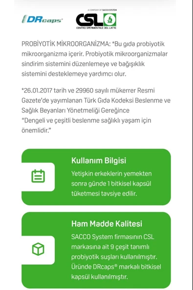 Suda Vitamin Men's Probiotics Menbiotic 30 Kapsül - Resim 5