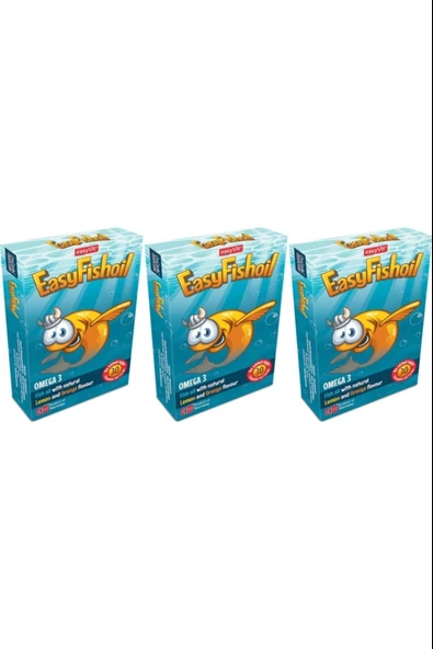 EasyFishoil Çocuk Portakal Aromalı 30 Çiğneme Tablet 3 Adet ürün görseli 1