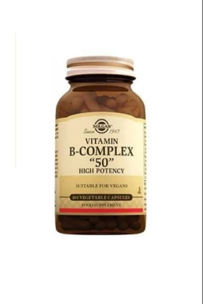 Solgar Vitamin B Complex 50 Mg 100 Kapsül - Resim 3