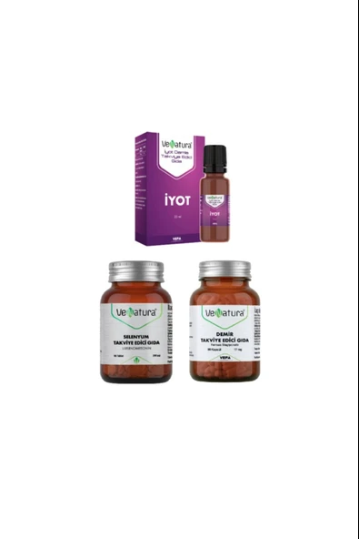 Venatura Selenyum 90 Tablet + Venatura İyot Damla 25 ml + Venatura Demir 17 mg 90 Kapsül ürün görseli 1