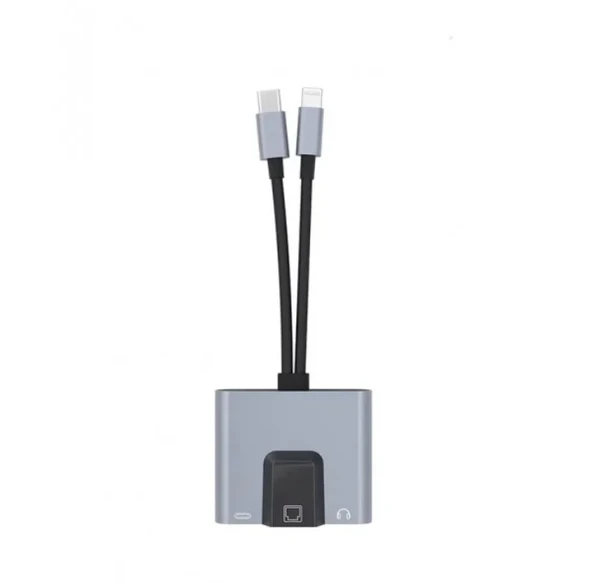 ZR815 Lightning Type-C 3 İn 1 Ethernet Çevirici Aux ürün görseli 1