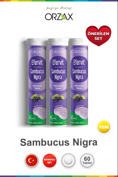 Ocean Efervit Sambucus Nigra Efervesan 20 Tablet 3 Adet ürün görseli 1