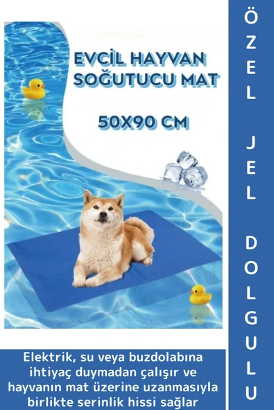 Evcil Hayvan Kolay Temizlenir Hafif Kaymaz Özel Jel Dolgulu Kedi Köpek Soğutucu Yatak Mat 50 X 90 Cm ürün görseli 1