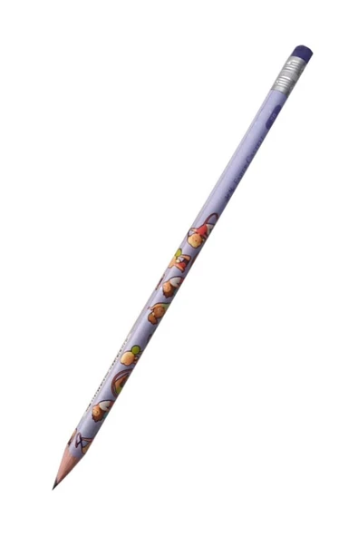 Faber Castell Kurşun Kalem Silgili 4 Adet Jimnastik 2B Siyah Kurşun Kalem Silgili Kalem Desenli 2 B Kalem ürün görseli 1