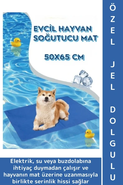 Evcil Hayvan Kolay Temizlenir Hafif Kaymaz Özel Jel Dolgulu Kedi Köpek Soğutucu Yatak Mat 50 X 65 Cm ürün görseli 1