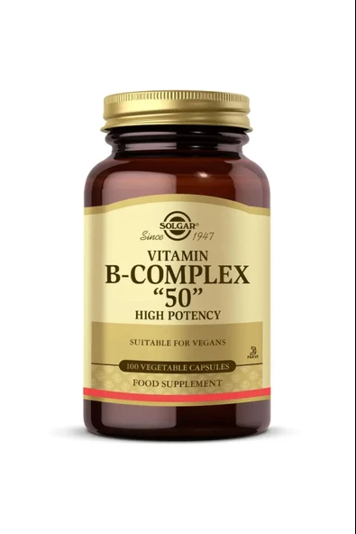 Solgar Vitamin B Complex 50 Mg 100 Kapsül ürün görseli 1