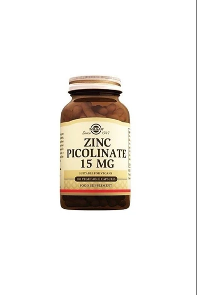 Solgar Zinc Picolinate 15 Mg 100 Kapsül ürün görseli 1