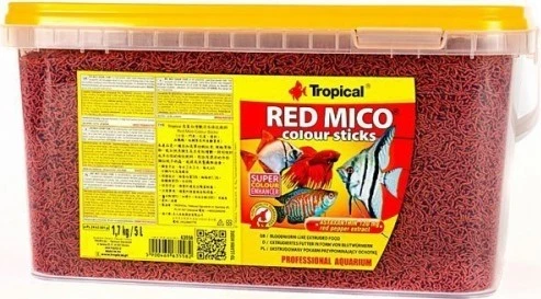 Tropical Red Mico Colour Sticks  50 Gr- Doğal Renk Canlandırıcı Balık Yemi Kovadan Bölme 50 Gr ürün görseli 1