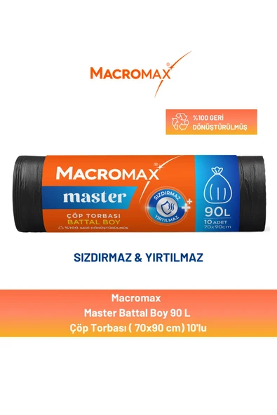 Macromax Master Çöp Torbası Battal Boy 10'lu ürün görseli 1
