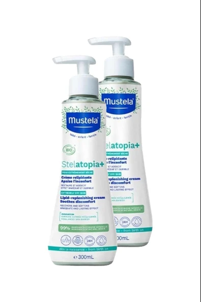 Mustela Stelatopia Cilt Bariyeri Yenileyici - Rahatlatıcı Krem 300ml 2 Adet ürün görseli 1