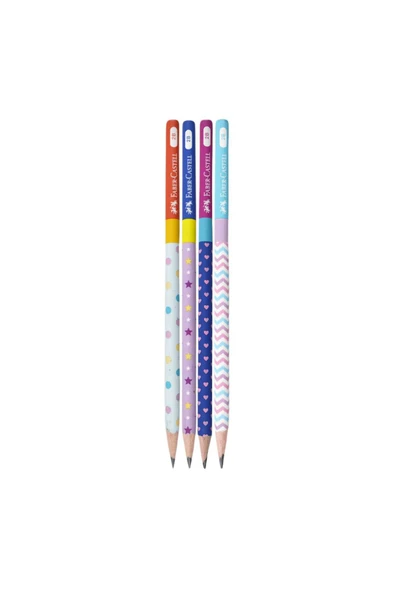 Faber-Castell Joy Desenli 2B Kurşun Kalem 4 Adet 16882 ürün görseli 1