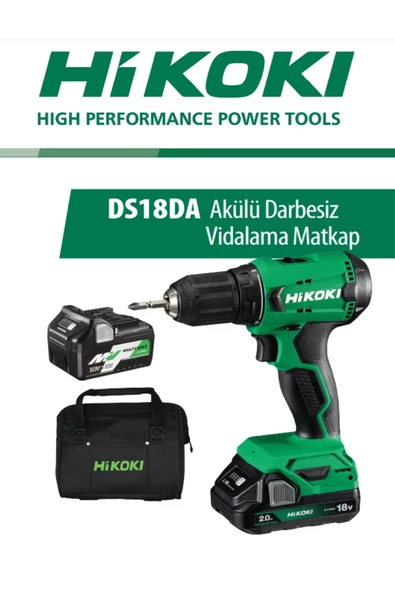 HİKOKİ Hikoki DS18DA 18 V 5.0 Ah Akülü Darbesiz Vidalama Matkap ürün görseli 1