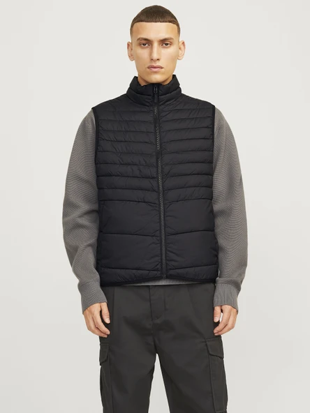 JACK JONES Erkek Siyah Renk Şişme Yelek 12256987 ürün görseli 1