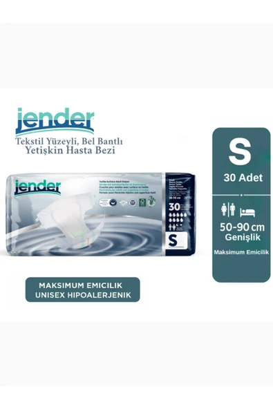 Jender Bel Bantlı Hasta Bezi Small 30'lu ürün görseli 1