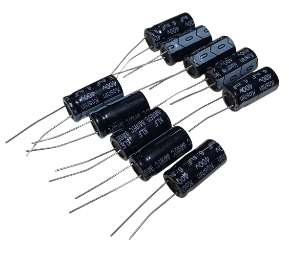 10 Adet 6.8uF 400V Elektrolitik Kondansatör 10x20mm ürün görseli 1