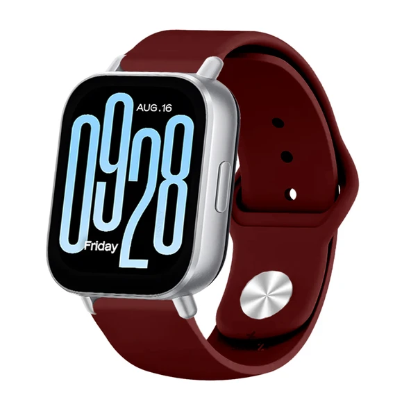 Redmi Watch 5 Active Redmi 5 Lite Uyumlu Kordon Kordon PureLux Soft Yumuşak Silikon Kordon  Koyu Kırmızı ürün görseli 1