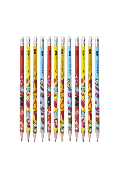 Faber-Castell Popart 2B Silgili Kurşun Kalem 12 Adet 16877 ürün görseli 1