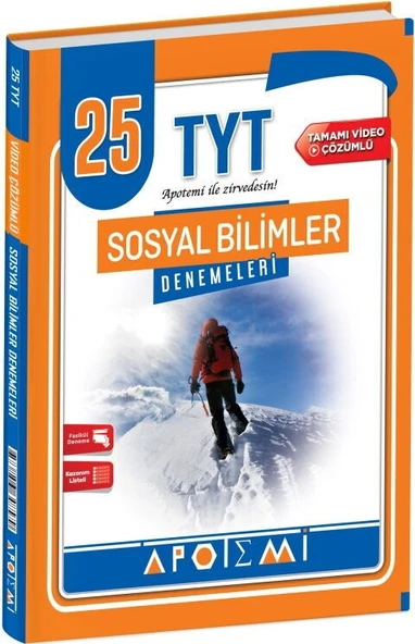TYT Sosyal Bilimler 25 li Deneme Apotemi Yayınları ürün görseli 1