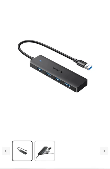 UGREEN 4-port USB 3.0 Hub ürün görseli 1