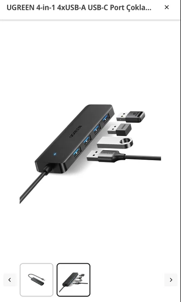 UGREEN 4-port USB 3.0 Hub - Resim 2