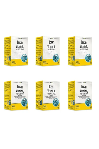 Ocean Vitamin D3 1000 Iu Damla 50 Ml 6 Adet ürün görseli 1