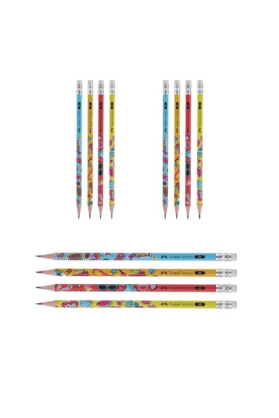 Faber Kurşun Kalem Popart 12 Adet Silgili 2B (5244000056000) ürün görseli 1