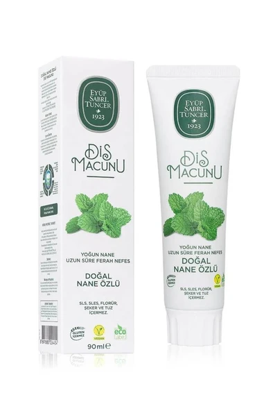 Eyüp Sabri Tuncer Doğal Nane Özlü 90 ml Florürsüz Diş Macunu ürün görseli 1
