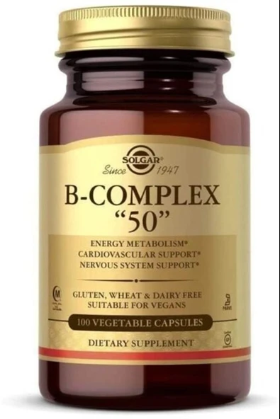 Solgar Vitamin B Complex 50 Mg 100 Kapsül ürün görseli 1