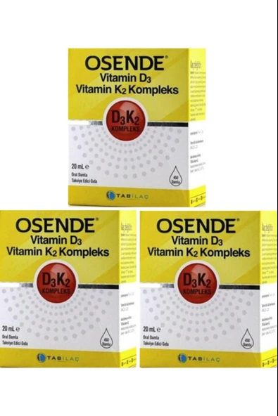 Osende D3K2 Kompleks 20 ml 3 Adet ürün görseli 1