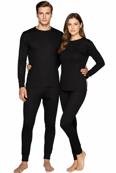 Thermoform Active Yetişkin Termal İçlik Set Siyah ürün görseli 1