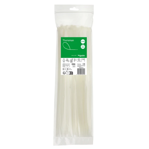 Schneider Electric IMT46422 370x4,8 Beyaz Kablo Bağı Klips 100'lü Paket ürün görseli 1