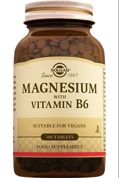 Solgar Magnesium With Vitamin B6 100 Tablet ürün görseli 1