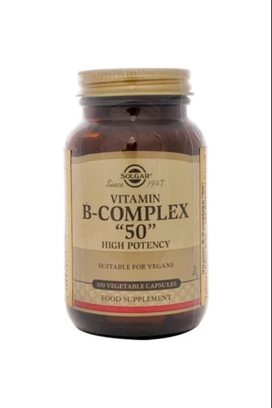 Solgar Vitamin B Complex 50 Mg 100 Kapsül - Resim 3