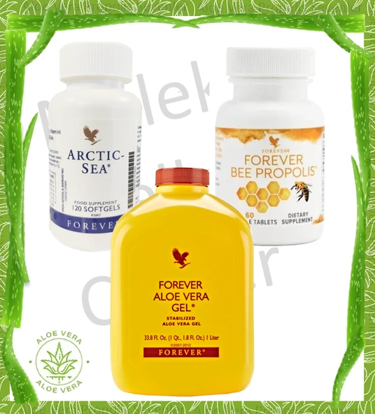 PTTAVM: Forever Living - Aloe Vera Gel + Arctic Sea Omega 3 + Bee Propolis  (Menei Trkiye'dir)