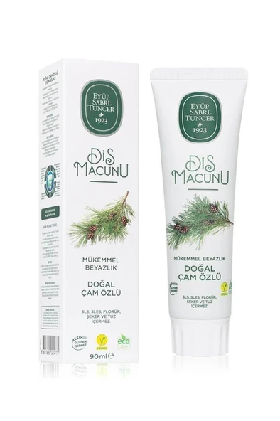 Eyüp Sabri Tuncer Doğal Çam Özlü Beyazlatıcı Florürsüz Diş Macunu 90 ml ürün görseli 1