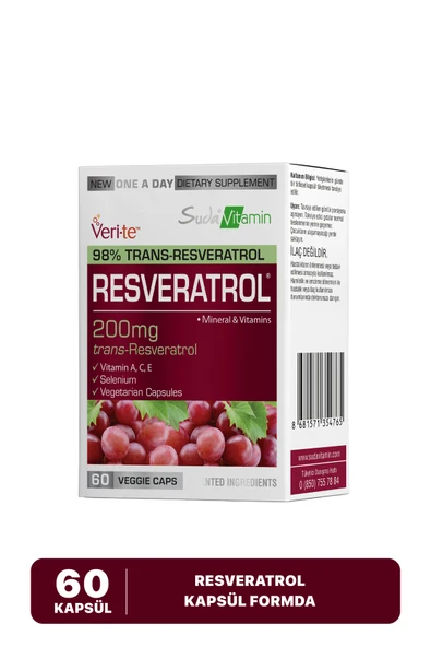 SUDA VITAMIN RESVERATROL 60 KAPSÜL ürün görseli 1