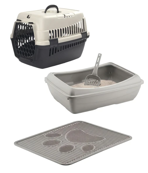Açık Kedi tuvaleti + Paspas + Taşıma Çantası 3'lü Set ürün görseli 1