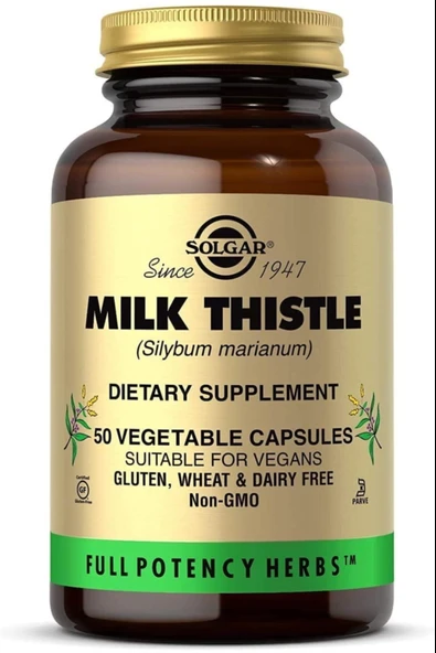 Solgar Milk Thistle 100 mg 50 Kapsül ürün görseli 1