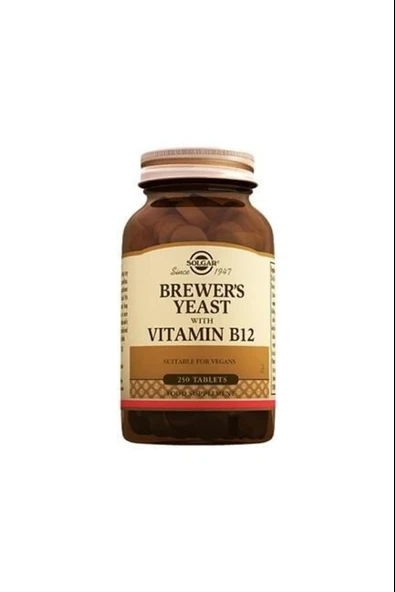 Solgar Brewer's Yeast With Vitamin B12 250 Tablet ürün görseli 1