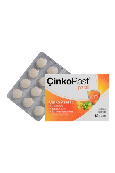 Çinkopast Portakallı 12 Pastil ürün görseli 1