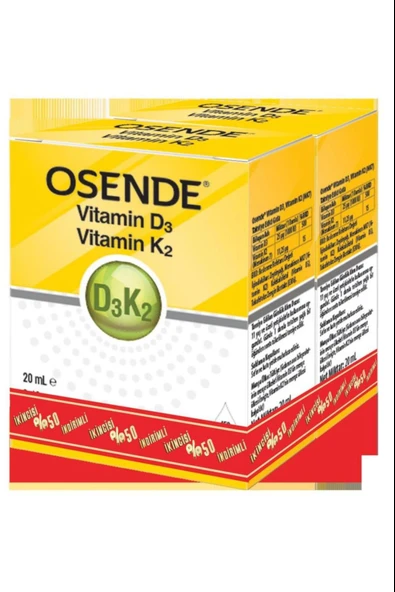 Osende Vitamin D3K2 20 ml 2 Adet ürün görseli 1