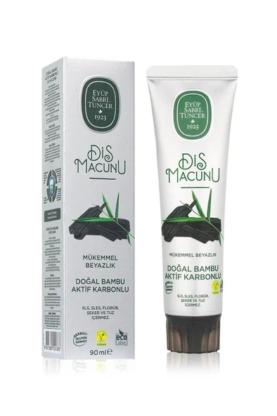 Eyüp Sabri Tuncer Doğal Bambu Aktif Karbonlu Beyazlatıcı 90 ml Florürsüz Diş Macunu ürün görseli 1