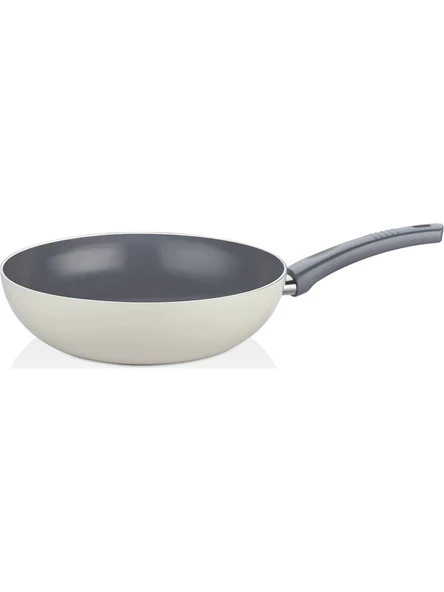 CEM Soft Seramik Grey Wok Tava 28 cm ürün görseli 1