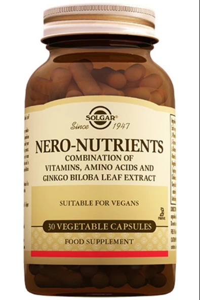 Solgar Nero Nutrients 30 Kapsül ürün görseli 1