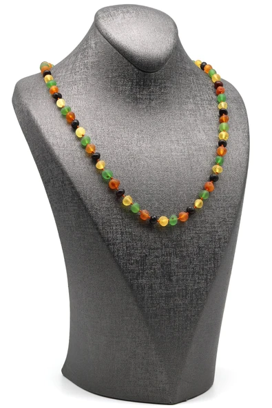Damla Kehribar Kolye - 50 cm - Resim 2