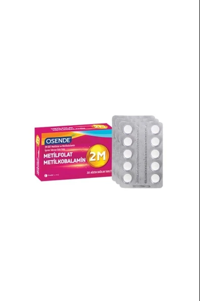 Osende 2m Odt Metilfolat & Metilkobalamin 30 Ağızda Dağılan Tablet ürün görseli 1