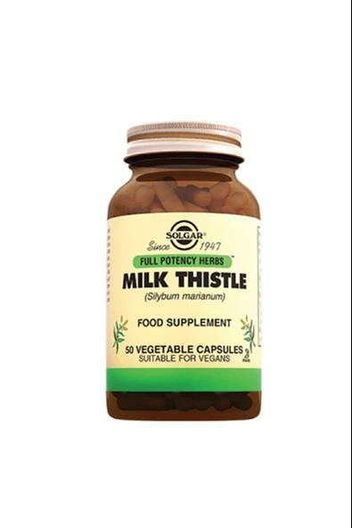 Solgar Milk Thistle 100 mg 50 Kapsül ürün görseli 1