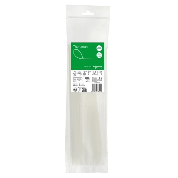 Schneider Electric IMT46417 380x7,6 Beyaz Kablo Bağı Klips 100'lü Paket ürün görseli 1