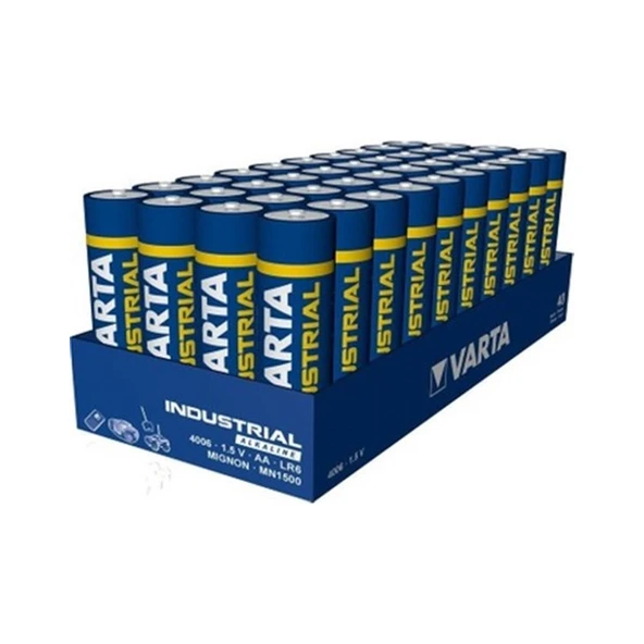 Varta Endüstriyel Aa Kalem Pil 1.5V Alkalin 40'lı Kutu ürün görseli 1