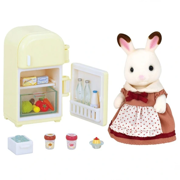 Sylvanian Families Çikolata Kulaklı Tavşan Anne ve Buzdolabı Seti 5014 ürün görseli 1